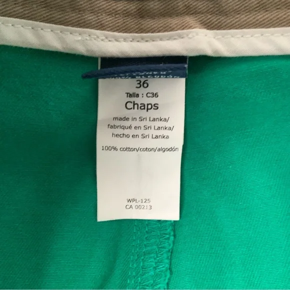 CHAPS Men's Flat Front Chino Shorts Vibrant Green Size 36 - Picture 9 of 10
